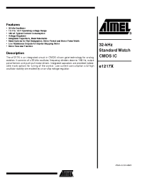 Datasheet E1217X manufacturer ATMEL