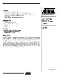Datasheet E5130 manufacturer ATMEL