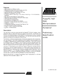 Datasheet PC7447MG1000L manufacturer ATMEL