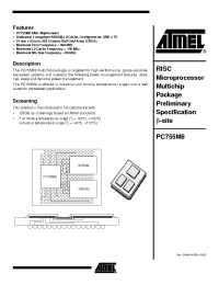Datasheet PC755M8 manufacturer ATMEL