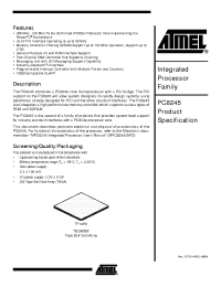 Datasheet PC8245MTPU300D manufacturer ATMEL