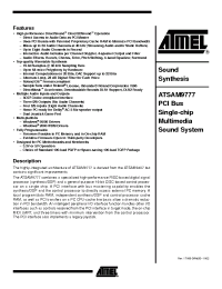 Datasheet SAM9777TQMIDI manufacturer ATMEL