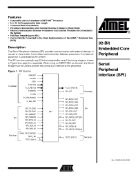 Datasheet SERIALPERIPHERALINTERFACESPI manufacturer ATMEL