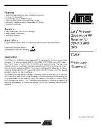 Datasheet T0353 manufacturer ATMEL
