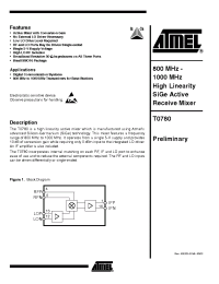 Datasheet T0780 manufacturer ATMEL