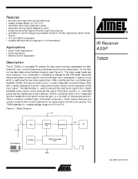 Datasheet T2525N1xx-DDW manufacturer ATMEL
