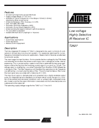 Datasheet T2527N2xx-yyy manufacturer ATMEL