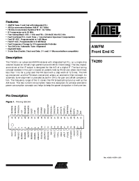 Datasheet T4260 manufacturer ATMEL