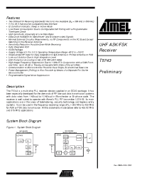Datasheet T5743P3 manufacturer ATMEL