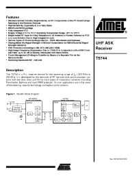Datasheet T5744-TKQ manufacturer ATMEL