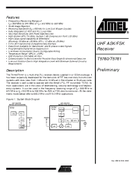 Datasheet T5761-TGS manufacturer ATMEL