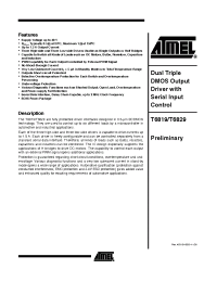 Datasheet T6829 manufacturer ATMEL