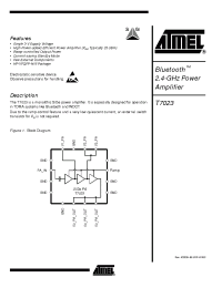 Datasheet T7023 manufacturer ATMEL