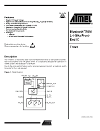 Datasheet T7024-PGQ manufacturer ATMEL