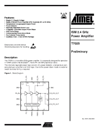 Datasheet T7025-PES manufacturer ATMEL