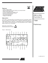 Datasheet T7026-PGS manufacturer ATMEL