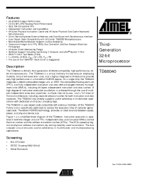 Datasheet TS68040DESC01XAA manufacturer ATMEL