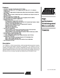 Datasheet TS68332 manufacturer ATMEL