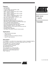 Datasheet TS8388BGL manufacturer ATMEL
