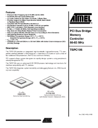 Datasheet TSPC106AVGS manufacturer ATMEL