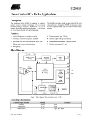 Datasheet U209B-xFPG3 manufacturer ATMEL