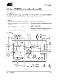 Datasheet U2510B-MT manufacturer ATMEL