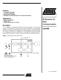 Datasheet U2538B-MFPG3 manufacturer ATMEL