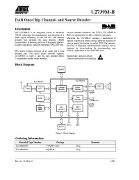 Datasheet U2739M-B manufacturer ATMEL