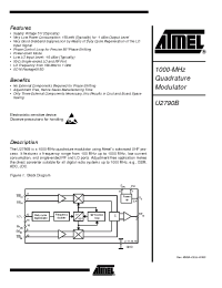 Datasheet U2790B manufacturer ATMEL