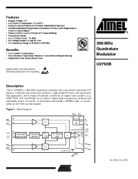 Datasheet U2793B-NFSH manufacturer ATMEL