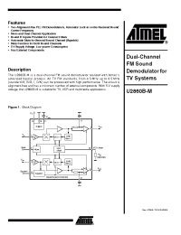 Datasheet U2860B-M manufacturer ATMEL