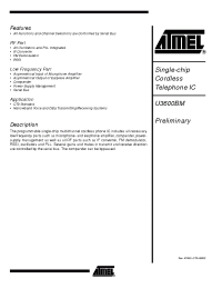 Datasheet U3600BM manufacturer ATMEL