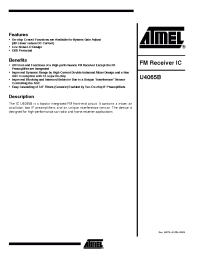 Datasheet U4065B-AFL manufacturer ATMEL