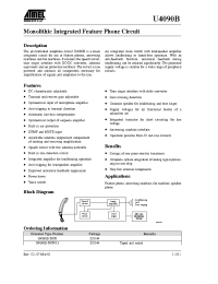 Datasheet U4090B-N manufacturer ATMEL