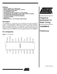 Datasheet U4256BM-RFS manufacturer ATMEL