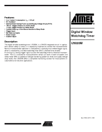 Datasheet U5020M manufacturer ATMEL