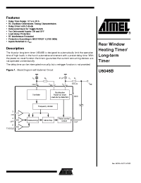 Datasheet U6046B manufacturer ATMEL