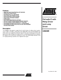Datasheet U6809B manufacturer ATMEL