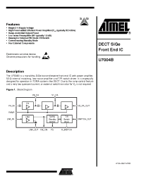Datasheet U7004B manufacturer ATMEL