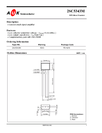 Datasheet 2SC5343M manufacturer AUK