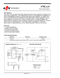 Datasheet S78L08F manufacturer AUK
