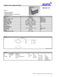 Datasheet AVCQO14 manufacturer Auris