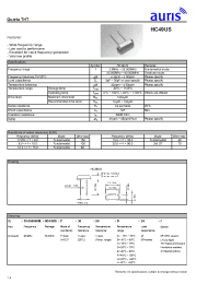 Datasheet HC49US manufacturer Auris