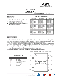 Datasheet AZ100EP16 manufacturer Arizona Microtek