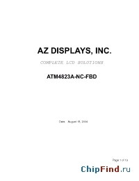 Datasheet ATM4823A manufacturer AZ Displays