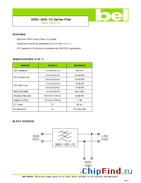 Datasheet 0802-1000-33 manufacturer BEL Fuse