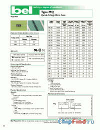 Datasheet MQ125 manufacturer BEL Fuse