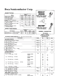 Datasheet 2N3019 manufacturer Boca