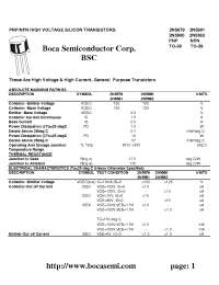 Datasheet 2N5679 manufacturer Boca