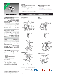 Datasheet 3364W-1-103E manufacturer Bourns